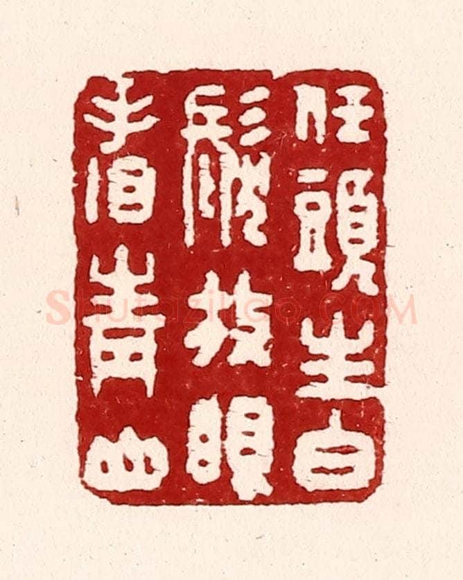 清 吴苍雷篆 篆刻印章作品《任头生白发，放眼看青山》