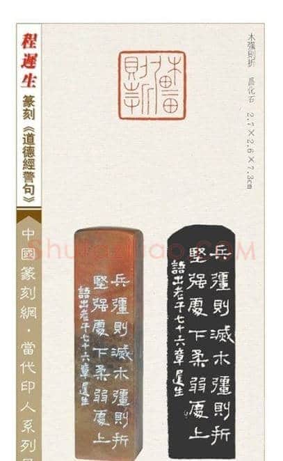 程迟生篆刻作品道德经警句 | 篆刻作品鉴赏