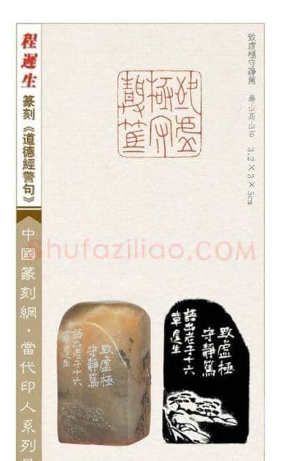 程迟生篆刻作品道德经警句 | 篆刻作品鉴赏