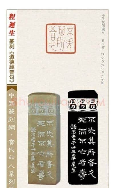 程迟生篆刻作品道德经警句 | 篆刻作品鉴赏