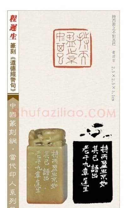 程迟生篆刻作品道德经警句 | 篆刻作品鉴赏