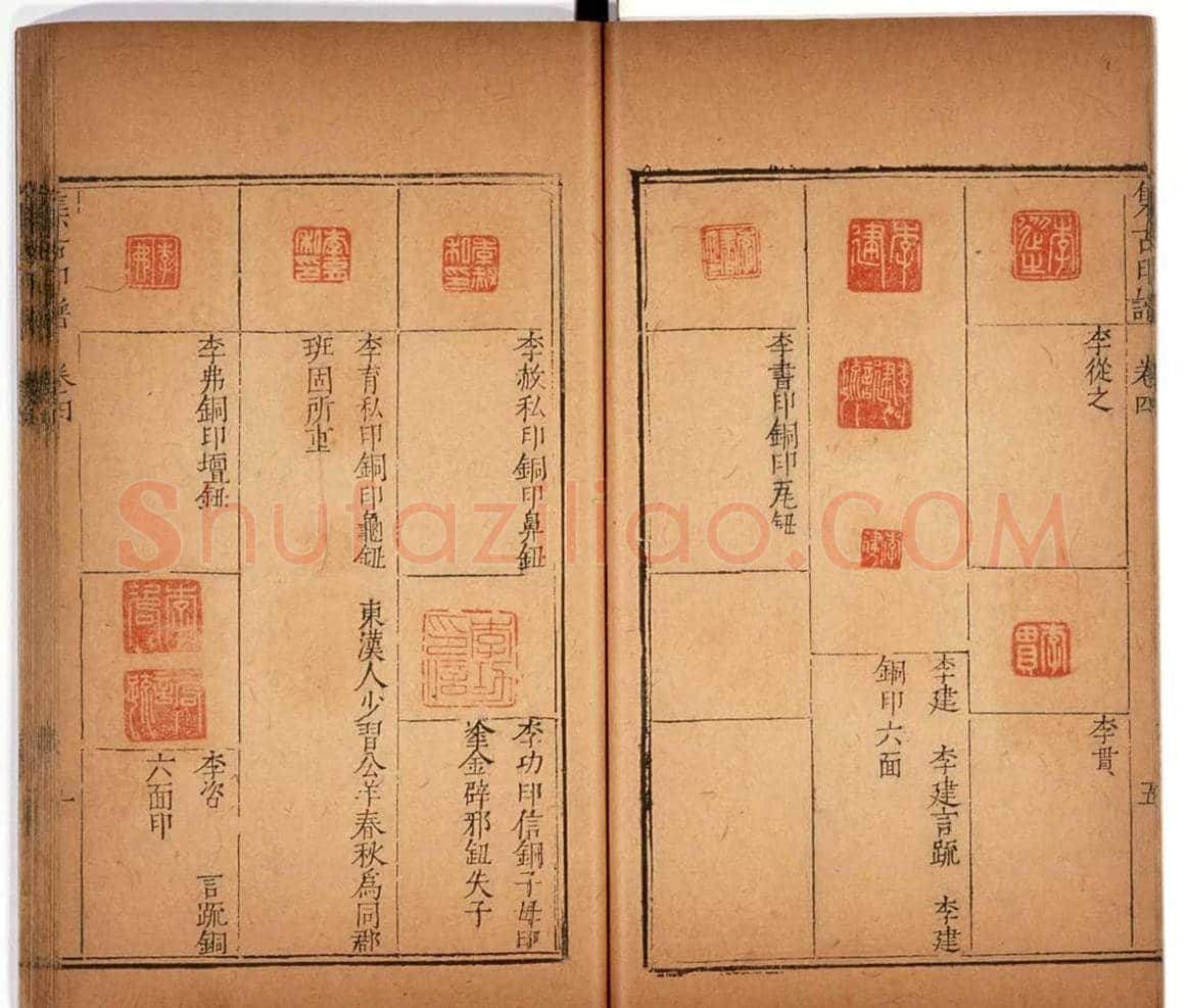 明代甘旸辑《集古印谱》卷三卷四合辑 | 篆刻作品鉴赏