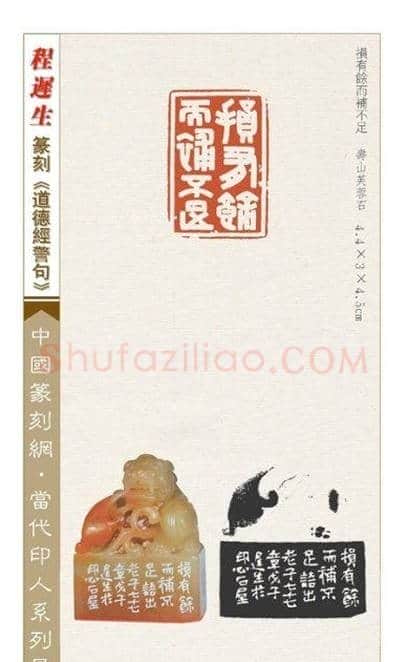 程迟生篆刻作品道德经警句 | 篆刻作品鉴赏