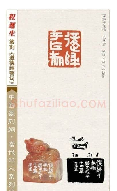 程迟生篆刻作品道德经警句 | 篆刻作品鉴赏