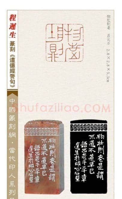 程迟生篆刻作品道德经警句 | 篆刻作品鉴赏