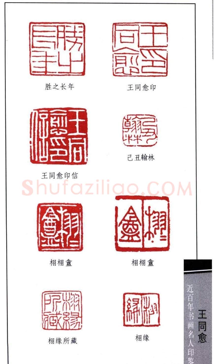 书画家王同愈篆刻印鉴25枚 | 篆刻作品欣赏