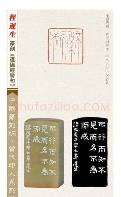程迟生篆刻作品道德经警句 | 篆刻作品鉴赏