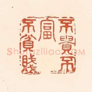 清代 王俊辑 印谱《不贵不富不贫贱》篆刻印章作品图片欣赏