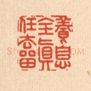 清代 李德光篆 印谱《养息全真任去留》篆刻印章作品图片欣赏