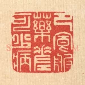 清代 陈渭篆 印谱《节食服药 差可少病》篆刻印章作品图片欣赏