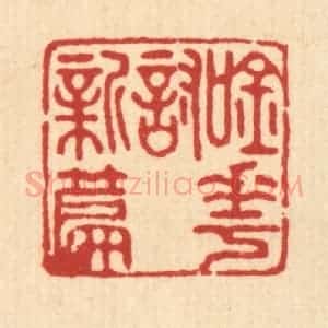 清代 宋嵘篆 印谱《吟花讨新篇》篆刻印章作品图片欣赏