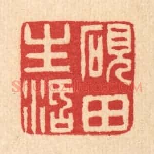 清代 汪启淑辑 印谱《砚田生活》篆刻印章作品图片欣赏