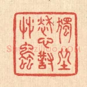 清代 赵丙棫篆 印谱《独坐愁心对草䖝》篆刻印章作品图片欣赏