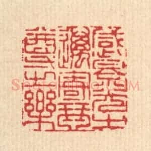 清代 王燮篆 印谱《感景光之迈 寄琴尊之乐》篆刻印章作品图片欣赏