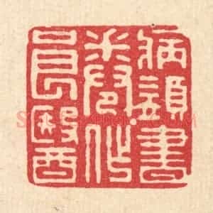 清代 张锡圭篆 印谱《病须书卷作良医》篆刻印章作品图片欣赏