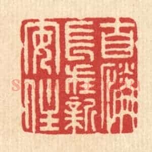 清代 沈璞含篆 印谱《自怜长在新安在》篆刻印章作品图片欣赏