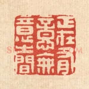 清代 汪斌篆 印谱《正在有意无意之间》篆刻印章作品图片欣赏