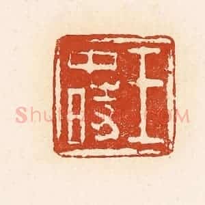 清代 高庆龄、高嘉钰辑 印谱《王中时》篆刻印章作品图片欣赏