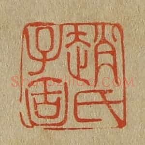 清代 斋藤谦编纂 印谱《赵氏子固》篆刻印章作品图片欣赏