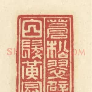 清代 谢昌大篆 印谱《苍松翠壁千秋眼 白发黄冠五岳身》篆刻印章作品图片欣赏