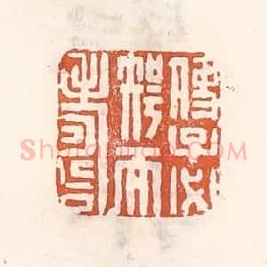清代 倭什洪额辑 印谱《使子必智而寿》篆刻印章作品图片欣赏