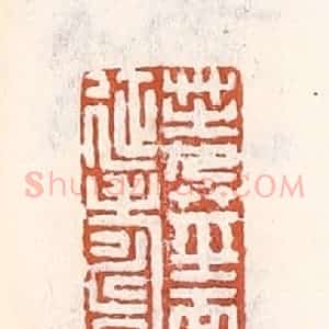 清代 倭什洪额辑 印谱《芝九茎而延寿》篆刻印章作品图片欣赏