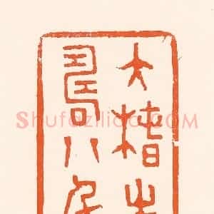 清代 吴杰篆 印谱《大椿之寿八千》篆刻印章作品图片欣赏