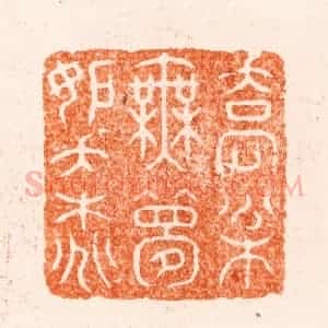 清代 王松篆 印谱《乔松无梦妒夭桃》篆刻印章作品图片欣赏