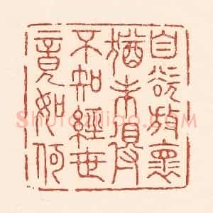 清代 陆廷槐辑 印谱《自欲放怀犹未得 不知经世竟如何》篆刻印章作品图片欣赏