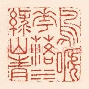 清代 陆廷槐辑 印谱《鸟啼花落 水绿山青》篆刻印章作品图片欣赏