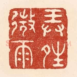清代 陆廷槐辑 印谱《弄晴微雨》篆刻印章作品图片欣赏