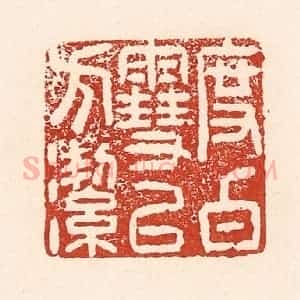 清代 陆廷槐辑 印谱《度白雪以方洁》篆刻印章作品图片欣赏