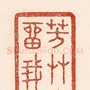 清代 陆廷槐辑 印谱《芳艹白云留我住》篆刻印章作品图片欣赏