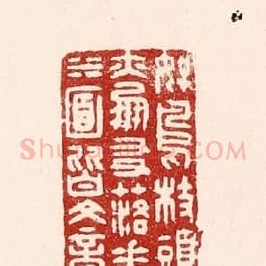 清代 吴苍雷篆 印谱《好鸟枝头亦朋友 落花水面皆文章》篆刻印章作品图片欣赏