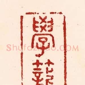 清代 吴苍雷篆 印谱《学笼鹅》篆刻印章作品图片欣赏