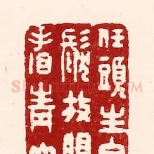 清代 吴苍雷篆 印谱《任头生白发 放眼看青山》篆刻印章作品图片欣赏