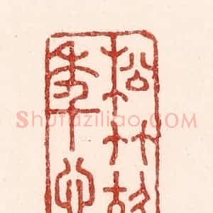 清代 吴苍雷篆 印谱《松竹故年心》篆刻印章作品图片欣赏