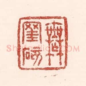 清代 吴苍雷篆 印谱《无挂碍》篆刻印章作品图片欣赏