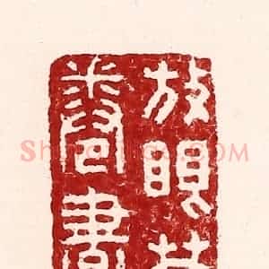 清代 吴苍雷篆 印谱《放眼万卷书中》篆刻印章作品图片欣赏