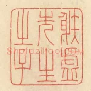 清代 范文成篆 印谱《射虚先生之子》篆刻印章作品图片欣赏