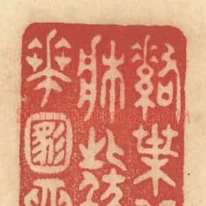 清代 范文成篆 印谱《落叶半床 狂花满座》篆刻印章作品图片欣赏