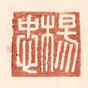 明 王常辑 印谱《杨忠》篆刻印章作品图片欣赏