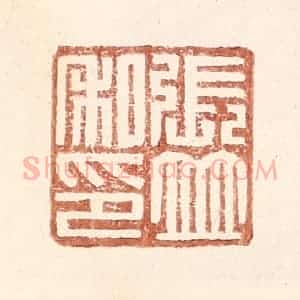 明 王常辑 印谱《张并私印》篆刻印章作品图片欣赏
