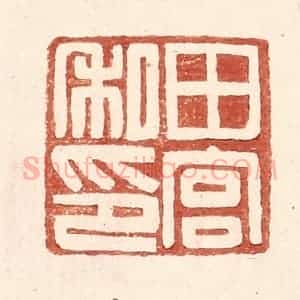 明 王常辑 印谱《田宫私印》篆刻印章作品图片欣赏