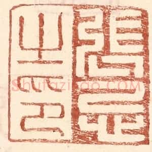 明 王常辑 印谱《张忌之印》篆刻印章作品图片欣赏