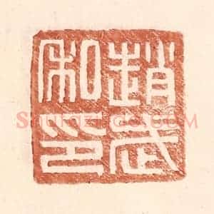 明 王常辑 印谱《赵武私印》篆刻印章作品图片欣赏