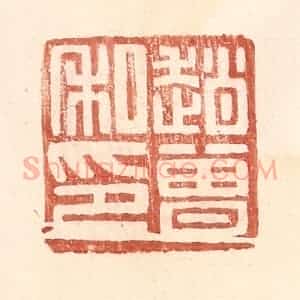 明 王常辑 印谱《赵曾私印》篆刻印章作品图片欣赏